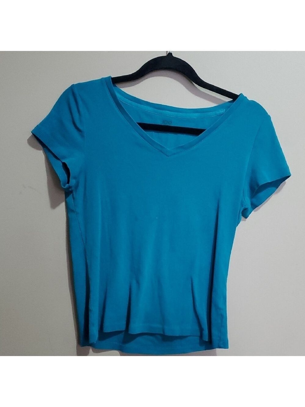 Joe Fresh Blue V-Neck Women's Top Size Large
